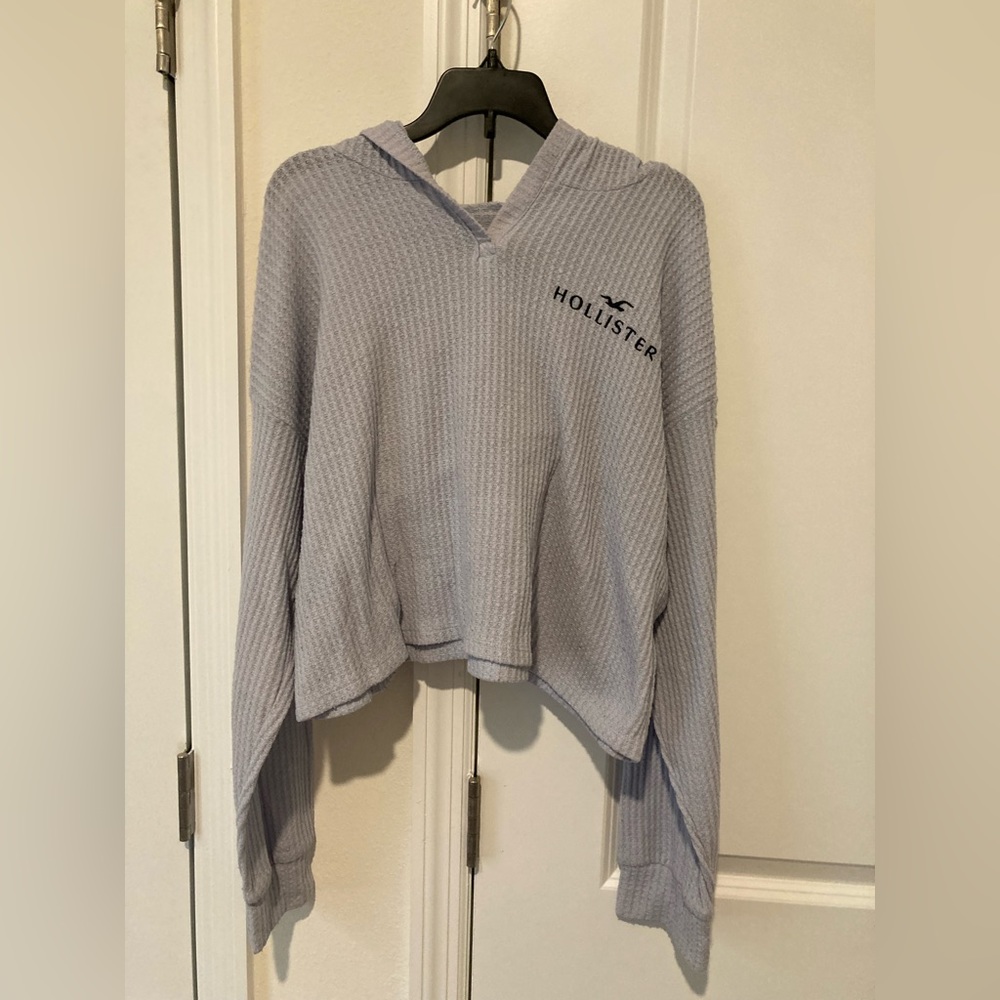 Hollister waffle-knit cropped hoodie